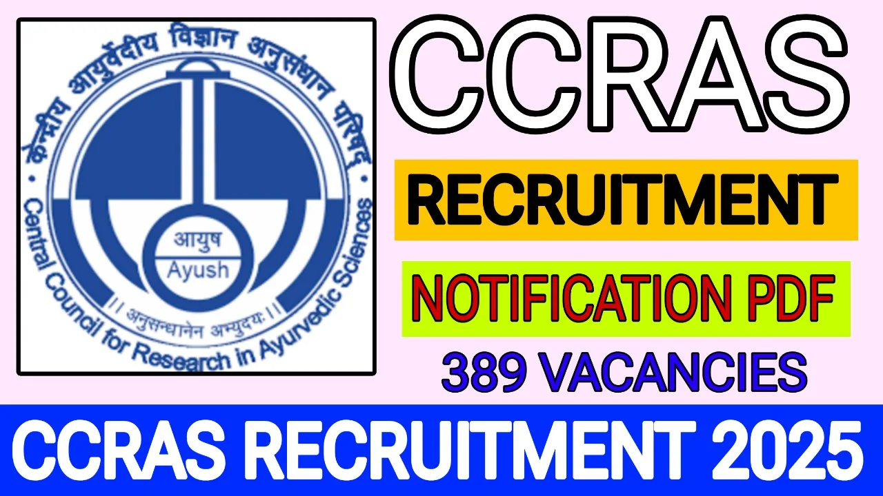 CCRAS Recruitment 2025